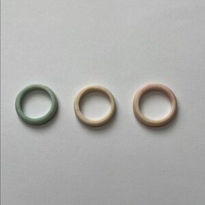 Elegant Pastel Ring Set